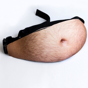 Sac banane avec imprimé ventre réaliste, pochette zippée fantaisie, sangle en nylon réglable, coffret <span class=keywords><strong>cadeau</strong></span> mignon, mini ensemble - Product Image 1