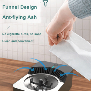 Cendrier purificateur d'air avec ions négatifs |   <span class=keywords><strong>Absorbeur</strong></span> de <span class=keywords><strong>fumée</strong></span> sans <span class=keywords><strong>fumée</strong></span> à vitesse de vent réglable pour la maison et le bureau - Product Image 4