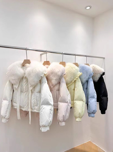 Áo khoác parka mùa đông nữ bán buôn, hàng mới, lông thú thật, áo khoác lông vũ, cổ lông cáo lớn, cao cấp, chống gió, có dây lưng, bộ sưu tập thời trang - Product Image 2