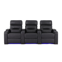 Canapé de cinéma maison de première classe Design capsule spatiale moderne Villa électrique Salle vidéo VIP Ensemble en cuir avec cadre en bois