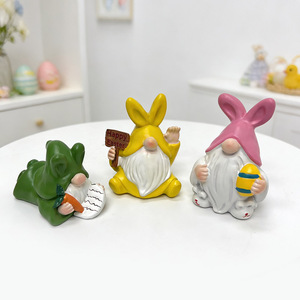 تماثيل قزم من الراتنج مخصصة للبيع بالجملة لتزيين عيد الفصح، تماثيل قزم إبداعية من البولي راتنج لتزيين الحدائق وهدايا المهرجانات - Product Image 5