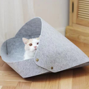 Casa de fieltro para mascotas, cueva para gatos, cama para gatos, tienda de campaña para gatitos, casa para cachorros, casa para perros pequeños de interior - Product Image 2