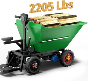 Carriola Elettrica Professionale a 4 Ruote <span class=keywords><strong>con</strong></span> <span class=keywords><strong>Sedile</strong></span>, Pneumatici All-Terrain, Trasportatore Elettrico 48V/60V per Fattoria - Product Image 3
