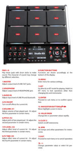 HXM HDP-5 9 Pads Integrados Multipad Sin Soporte Metálico 8 Pads Octapad Profesional Instrumento de Percusión - Product Image 3