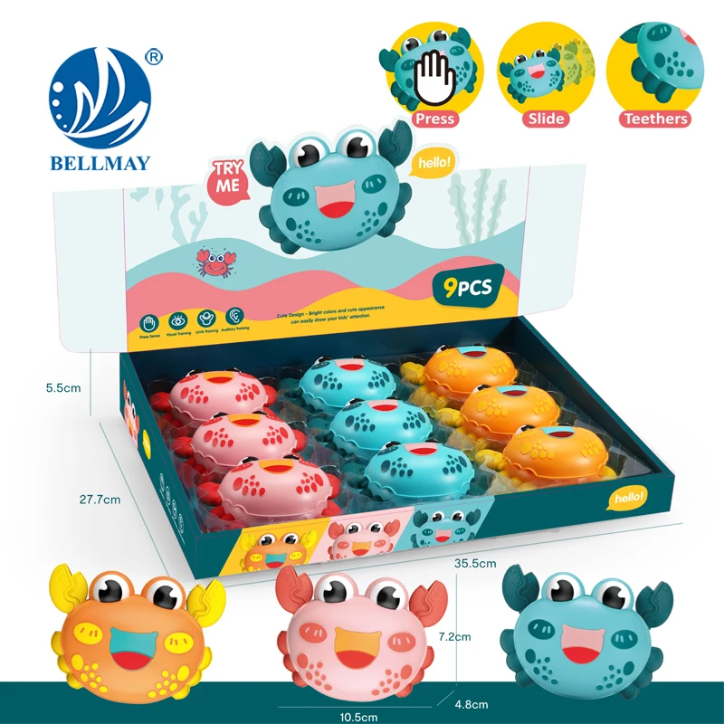 Игрушка Bemay с прессом и раздвижными милыми животными, детская мультяшная игрушка для бега