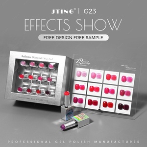 JTING Private Nail Brand Custom Unique 12colors Reflective Disco Gel Nail Polish Collection 12pcs Set <b>Box</b> OEM Nail Supplies - Product Image 3