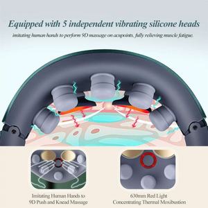 Nouveau Masseur Électrique Cervical et d'Épaule Healthpal OEM à Lumière Rouge 630nm, Chaleur et Couleurs Personnalisables, Impulsions Électriques - Product Image 5