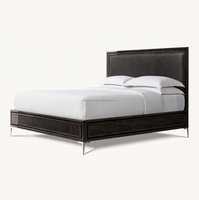 Chambre à coucher classique de luxe américaine Sassanid OEM lit panneau en cuir Benoit
