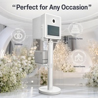 Mesin Foto Booth Selfie, Layar Sentuh 15,6 inci, Kompatibel dengan Printer dan Kamera, untuk Pernikahan