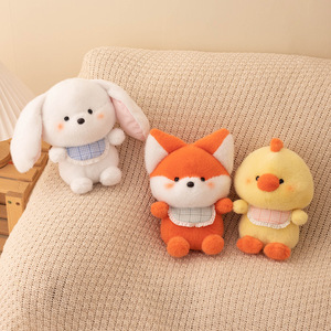Muñecos de peluche suaves y bonitos de zorro, pollo y conejo: regalos perfectos para niñas en sus cumpleaños. - Product Image 2