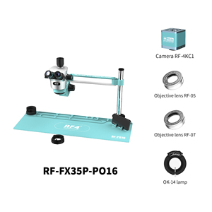 RF4 Trinoküler <span class=keywords><strong>Mikroskop</strong></span> Kiti 4K Kamera Çift Kollu Bom Standı Çift Objektif Lensler Bilimsel Araştırma ve Mücevher İncelemesi için - Product Image 1