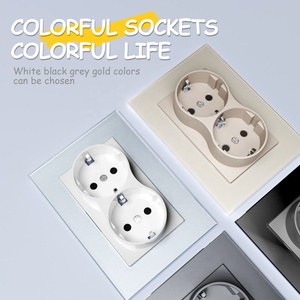Hot bán xung quanh thế giới cao tiêu chuẩn châu âu đôi đức ổ cắm điện với khung kính ổ cắm - Product Image 4