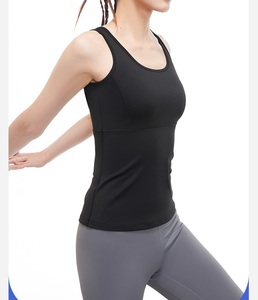 Débardeur pour femme en polyester et élasthanne respirant, couleur unie, col rond, coupe classique, idéal pour le yoga - Product Image 6