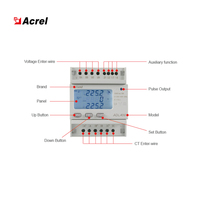 Medidor de Electricidad Inteligente Trifásico Acrel ADL400 3x230/400V RS485 Modbus, Medidor de Energía Multifunción con Registro de Datos, Clase IP30 0.5