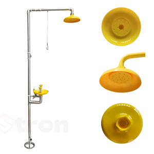 Chuveiro de Emergência e Estação de Lavagem de Olhos com Revestimento ABS Amarelo Ss304 - Product Image 2