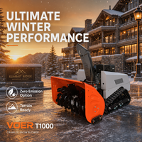 Souffleuse à neige électrique télécommandée VOER T1000, moteur Loncin 15HP, largeur de déblaiement 100cm, machine industrielle de déneigement