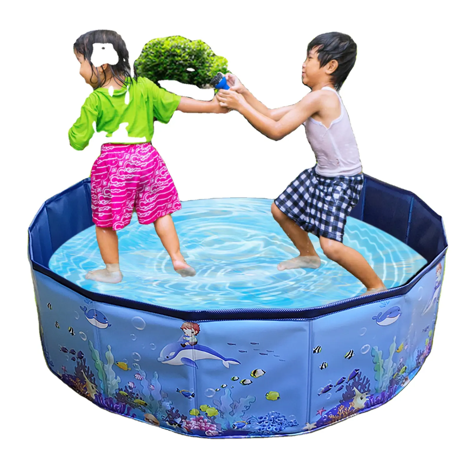 Summer Portable Kids Play Pool Dog Water Pond Pet Cats Bathing Tub Wash Tub Toddlers Ball Pit PVC Bathing Tub