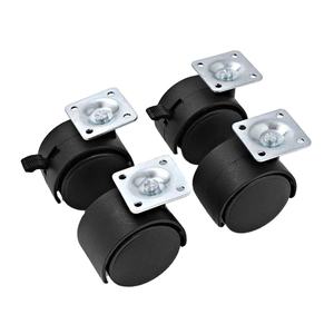 Ruedas Giratorias Dobles Modernas de Nailon de 1.5 Pulgadas con Rodamiento Simple para Silla de Oficina, Hospital, Escuela, Supermercado, Sala de Estar, Uso en Exteriores - Product Image 1