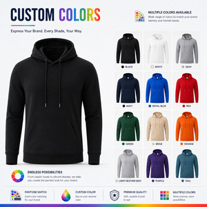 Sweat à capuche unisexe personnalisé avec logo, couleur unie, style streetwear minimaliste, vente en gros - Product Image 3