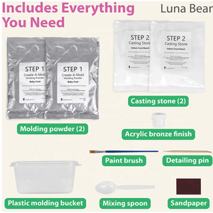 Moules pour la coulée d'alginate impression poudre kit de coulée 3d bricolage bébé 3d main et <span class=keywords><strong>pied</strong></span> kit de coulée alginate et plâtre - Product Image 4