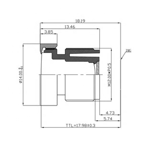 Objectif <span class=keywords><strong>de</strong></span> caméra pour maison intelligente 3,25 mm F2.2 pour appareil IoT, objectif grand angle 2MP à monture S - Product Image 3