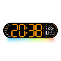 Jam Dinding Ruang Tamu Multifungsi Baru Layar Besar LED Digital Alarm Ganda Hitung Mundur Maju/Mundur