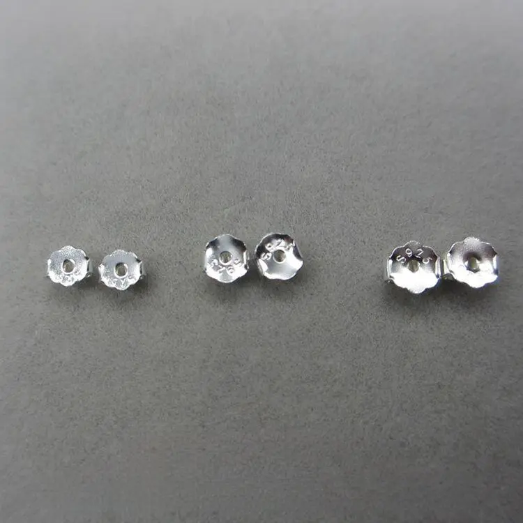 A2185 925 стерлинговые серебряные гайки пуля Серьги Пробка для наушников для изготовления ювелирных аксессуаров