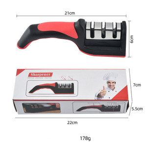 Outil d'affûtage professionnel, affûteur de couteaux et de ciseaux rapide, affûteur de couteaux manuel à trois étapes pour la maison - Product Image 6