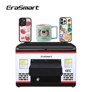 Erasmart Nova Chegada 2024 Impressora Portátil A3 Pequena Impressora Uv Desktop 1390 Cabeça Digital Phone Case Máquina De Impressão