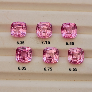 Zafiro Rosa Cultivado en Laboratorio, Corte Cojín, Gema Suelta, Calidad Premium, Tamaño Calibrado, Color Rosa Intenso, Para la Elaboración de Joyería Fina - Product Image 3