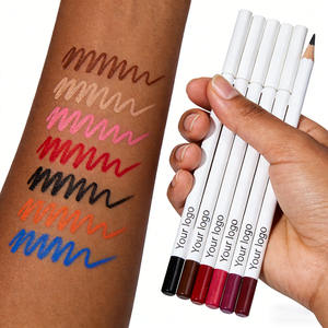 Crayon à lèvres personnalisé imperméable, couleur nude crémeuse, brun foncé, rouge, noir, rose, marque privée, maquillage - Product Image 4