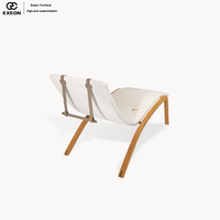 Chaise inclinable de luxe nordique classique la plus vendue pour l'extérieur, en bois massif, design créatif