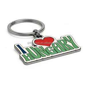 Llavero de metal con mapa de Hungría, recuerdos de Hungría, con dijes de Paprika y <span class=keywords><strong>Cubo</strong></span> de <span class=keywords><strong>Rubik</strong></span>, llavero esmaltado 'I Love Hungary' - Product Image 2