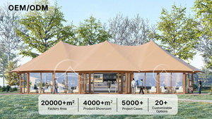 Tente <span class=keywords><strong>de</strong></span> glamping <span class=keywords><strong>de</strong></span> luxe multi-usages à grande portée pour 4 saisons, idéale pour les réceptions événementielles ou les restaurants et cafés - Product Image 3
