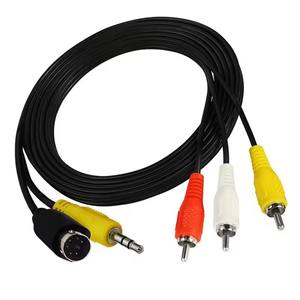 Câble composite S-Vidéo 4 broches de 1.8m avec audio 3.5mm vers 3-RCA PC vers vidéo TV et audio 3.5mm vers vidéo composite et audio RCA L/R - Product Image 1