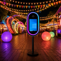 Nouvelle cabine photo ovale ronde Love 21,5 pouces avec miroir magique DSLR et logiciel