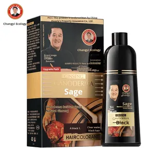 Champú Tinte para el Cabello Negro Semipermanente de Ginseng Ecológico Changyi - Fórmula 100% Vegetal - Solo Se Necesita Agua - Product Image 1