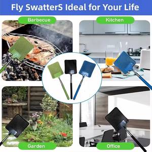 ไม้ตีแมลงวันแบบยืดหดได้1ชิ้นไม้ตีแมลงวันพลาสติกทนทานเครื่องพ่นไฟด้วยกล้องโทรทรรศน์พร้อมที่จับสแตนเลสสำหรับในร่ม/คลาส - Product Image 5