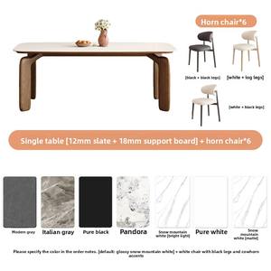 Dining <strong>Table</strong> Slate Top Home Furniture <strong>Small</strong> Homes Living Room Rectangular New Modern Simple Light Luxury Wooden Multifunctional - Product Image 6