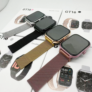 Умные часы Relojes Inteligentes Bt Call Montres Intelligentes 2 ремешка для фитнеса водонепроницаемые спортивные Смарт-часы Bt GT16 - Product Image 1