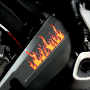 Pegatinas de motocicleta con diseño de llama creativa personalizada, calcomanías de vinilo impermeables para tanque de combustible - Product Image 3