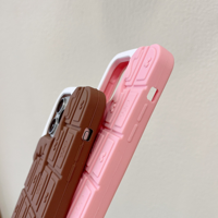 Mignon Chocolat Mickey Silicone Mobile Téléphone étui pour iphone 16 15 14 13 12 Pro Max Dessin Animé Crème Biscuits Antichoc Couverture Arrière