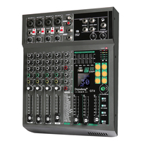 Console de mixage YAIKA GT4 intégrée avec 99 DSP, 4 canaux, 500W, mini DJ noir, alimentation fantôme 48V, métal et plastique