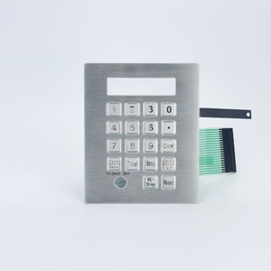 Vandal kháng thép không gỉ <span class=keywords><strong>LCD</strong></span> số nhiên liệu Dispenser bàn phím với các nút kim loại - Product Image 3