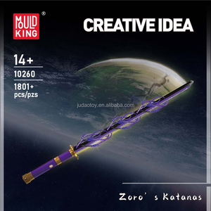 MOULD KING 10260 Katanas <span class=keywords><strong>de</strong></span> <span class=keywords><strong>Zoro</strong></span> violettes, jouets en blocs, briques créatives à assembler, cadeaux <span class=keywords><strong>de</strong></span> Noël, ensemble <span class=keywords><strong>de</strong></span> blocs <span class=keywords><strong>de</strong></span> construction MOC - Product Image 2