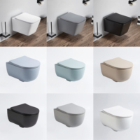 Articles sanitaires européens de haute qualité porcelaine blanche mate WC suspendu cuvette de toilette salle de bain toilettes suspendues ensemble de toilette salle de bain