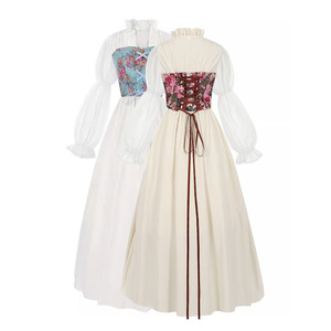 sachin and babi light blue dress Renaissance Mushroom Medieval Cosplay Costume Medieval Dress Victorian –  ACcosplay main image 0