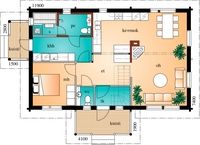 Vorgefertigtes Holz-Landhaus mit Offenem Grundriss & Doppelten Terrassen, Ideal für Familienalltag