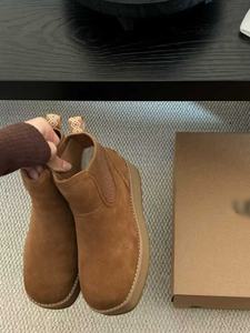 أحذية نسائية جديدة للثلج، أحذية تشيلسي للكاحل للشتاء، مبطنة بالصوف، سميكة، أحذية قطنية دافئة، أحذية ثلج مضادة للانزلاق - Product Image 5