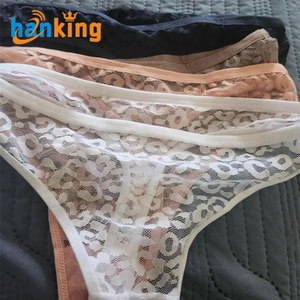 Tanga <span class=keywords><strong>Sexy</strong></span> Semitransparente para Mujer, Marca Ehanking, Color Sólido, Cintura Baja, con Encaje Floral - Product Image 3